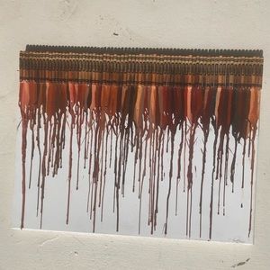 Crayon Melting Art in Tones of Brown